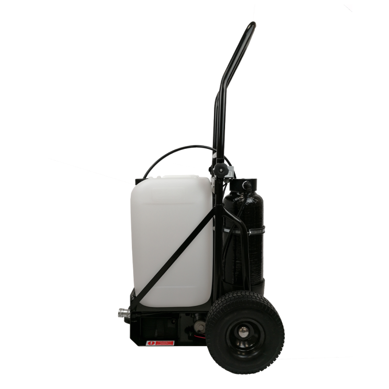 25 L folding trolley with 6x18 demineralizing resin filter