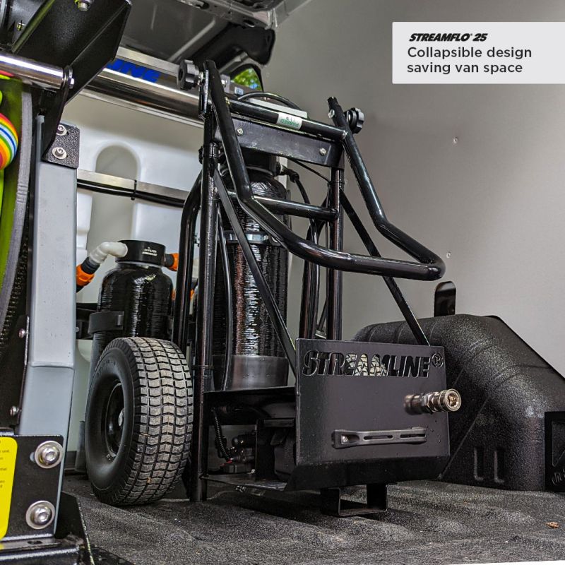 25 L folding trolley with 6x18 demineralizing resin filter