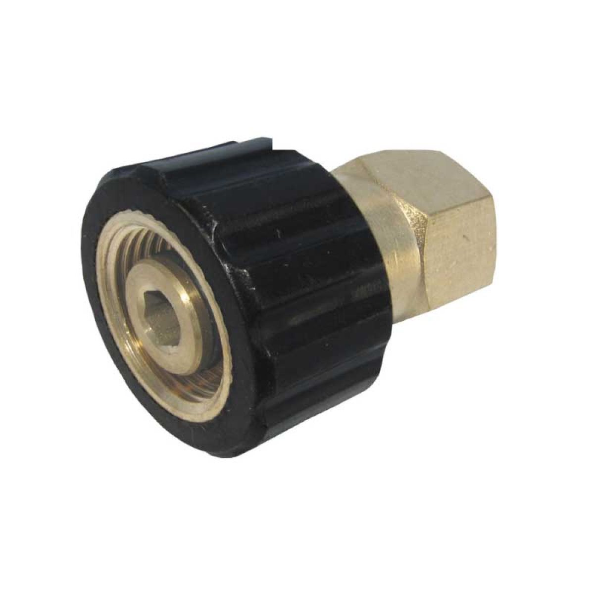 Item High pressure M22 threaded female connector fitting, with 3/8 inch female thread