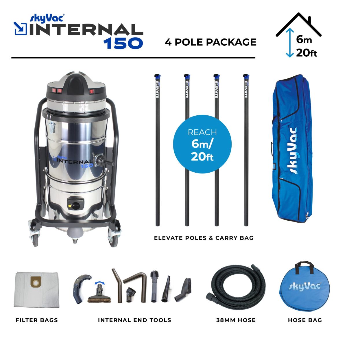 Skyvac® Internal 150 kit 4 sections