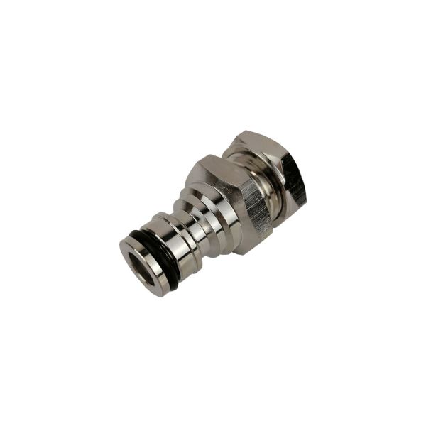 Item Stainless steel male adapter with 1/2 male thread and lock nut