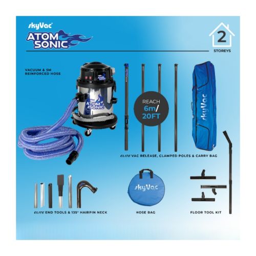 image SkyVac® Atom Sonic – Gutter Vacuum Pack / Clamp-On Sections