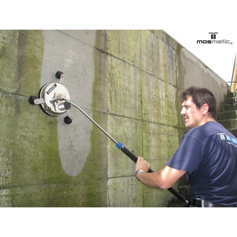 Mosmatic Surface Cleaner - 200mm with brush skirt and suction port 2x nozzles - 275 bar