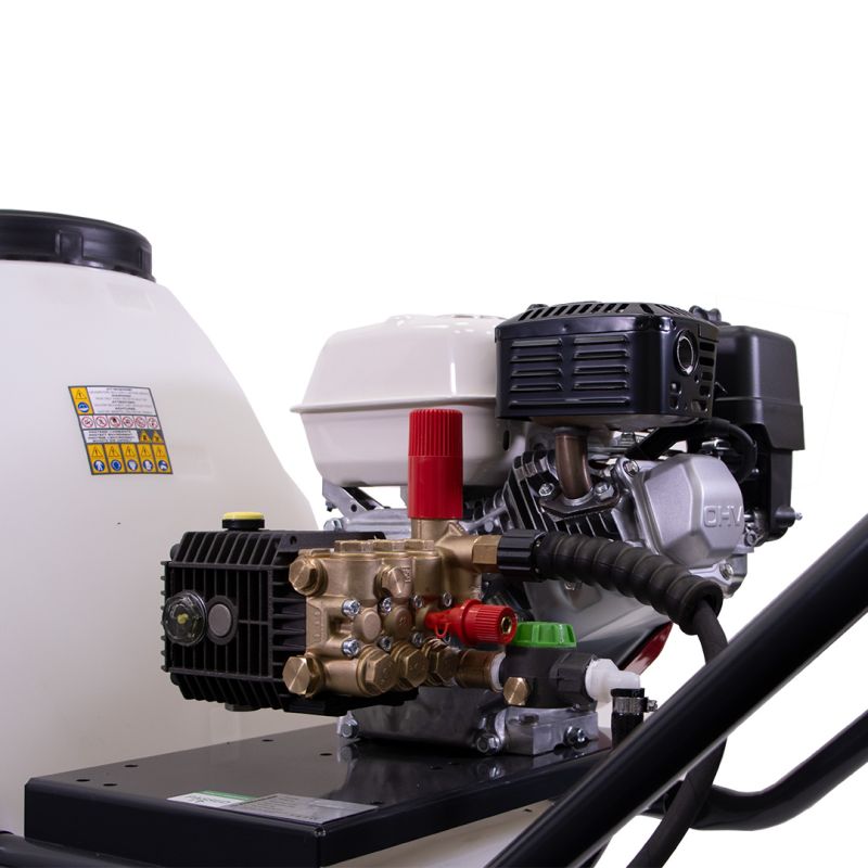 120L wheelbarrow-mounted high-pressure cleaner with Honda engine 12 L/min 150 bars with 15 m hose reel