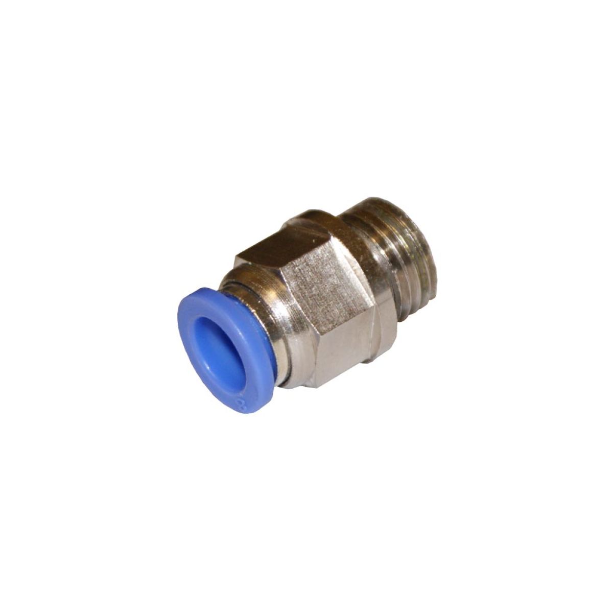 Item 8mm Push Fit Male Adapter – 1/4 BSP Nickel Plated Brass