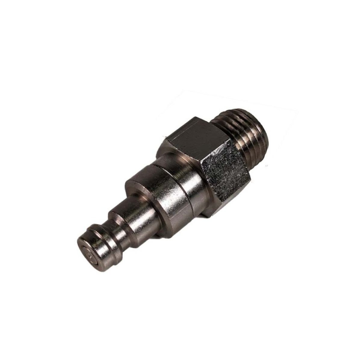 Item Q21 male adapter, 1/4 female thread with check valve