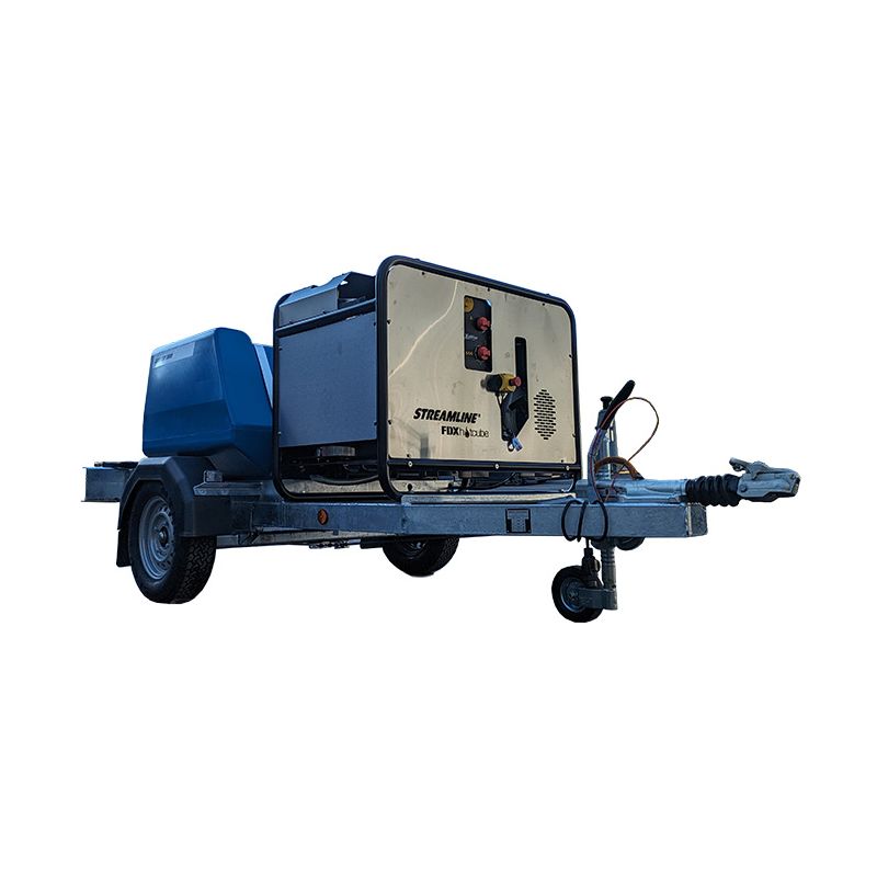Item high pressure hot water trailer 800 liters 16 l/min, 200 bars