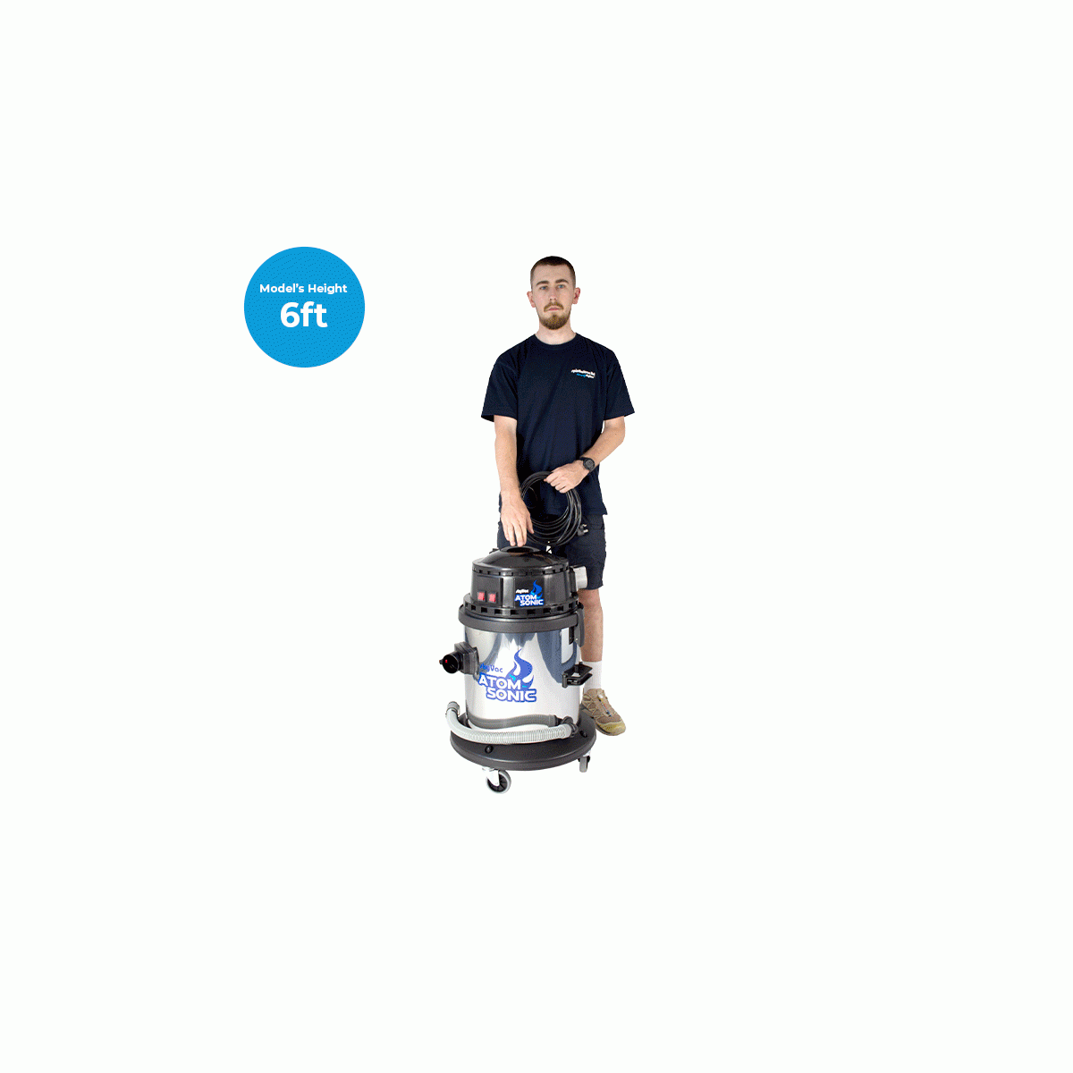 SkyVac® Atom Sonic – Gutter Vacuum Pack / Clamp-On Sections