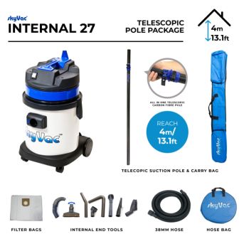 skyVac Internal 27 kit 9m interlocking suction sections