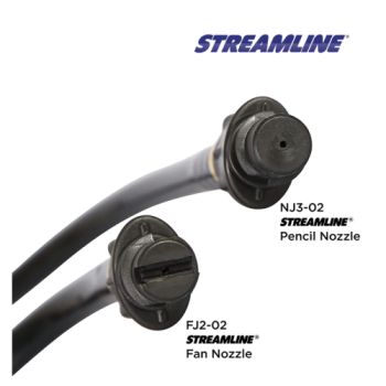 kit of 2 fan jet nozzles for brush