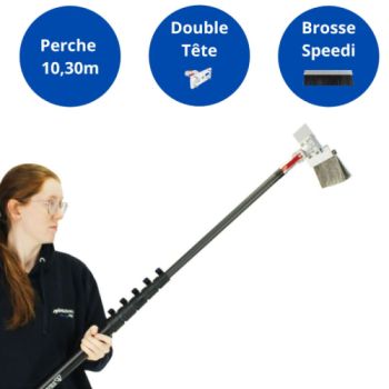 photo SkyScraper Dual Head Kit Speedi Brush & 10.30m Pole