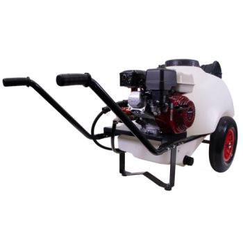 120L wheelbarrow-mounted high-pressure cleaner with Honda engine 12 L/min 150 bars with 15 m hose reel